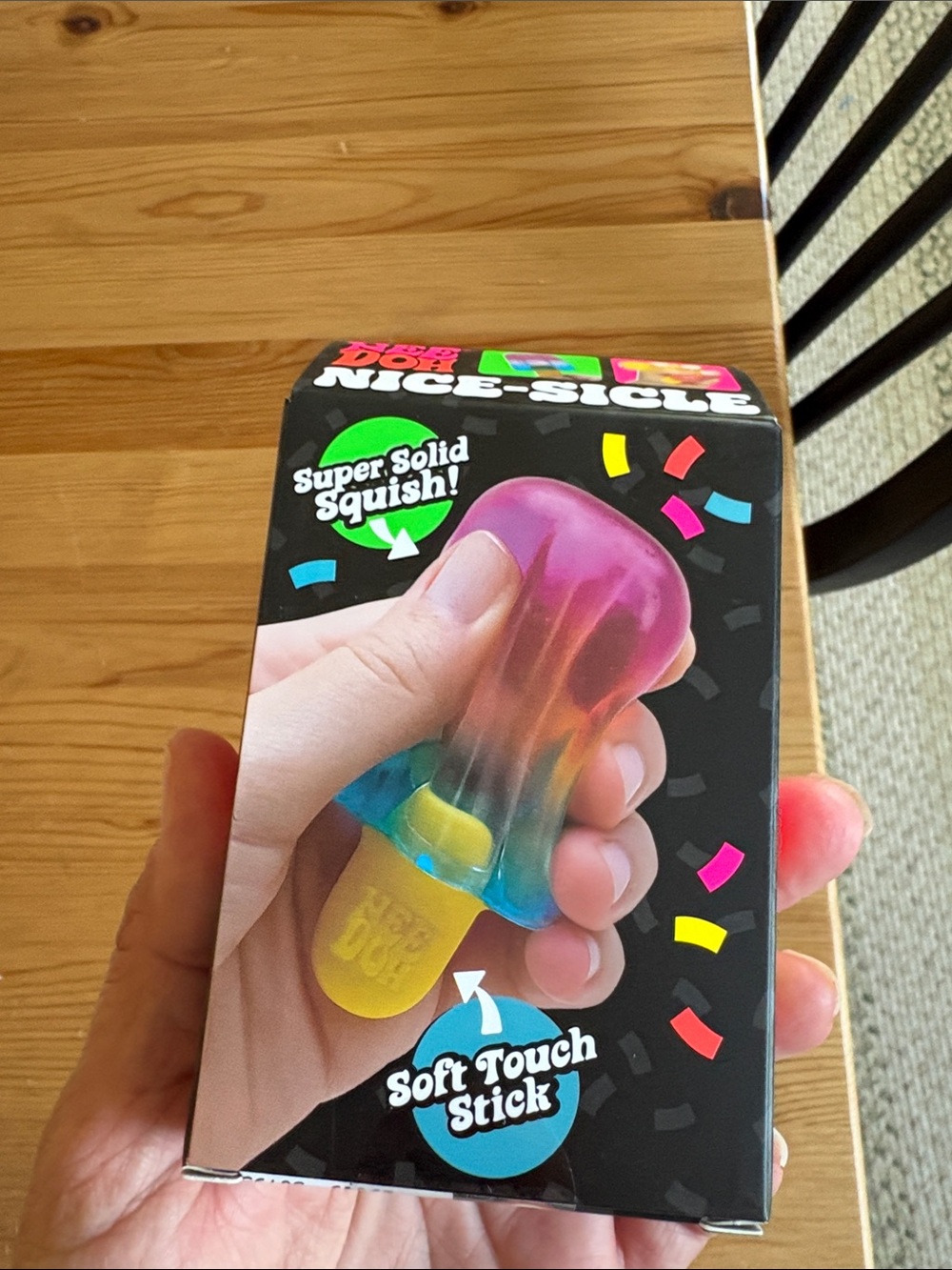 NeeDoh Nice-Sicle Kids Toy - Purple & Yellow - Picture 2 of 5